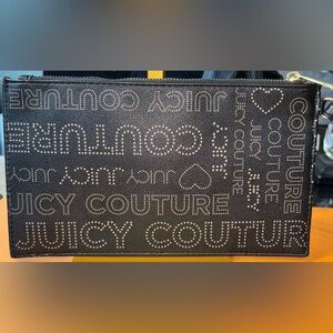 Juicy Couture Black and Gold Logo Clutch